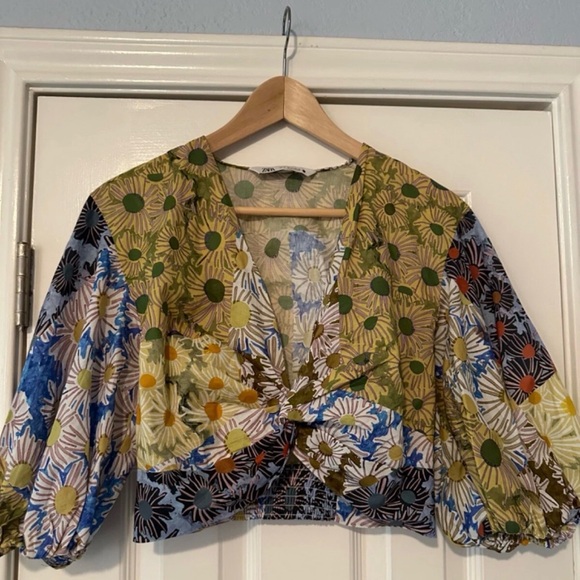 Zara Two Piece Boho Set | Twist Crop Top & Maxi Skirt | M/S - Picture 6 of 10